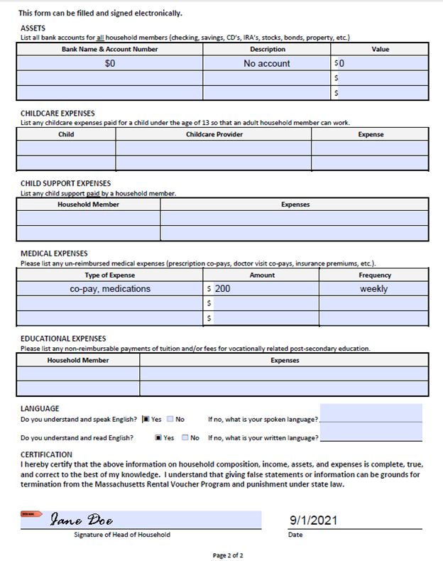 How do I fill out the Household Certification form? – Metro Housing