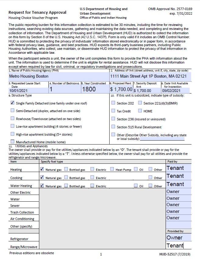 How To Fill Out A Request For Tenancy Approval Section8 MTW Metro 